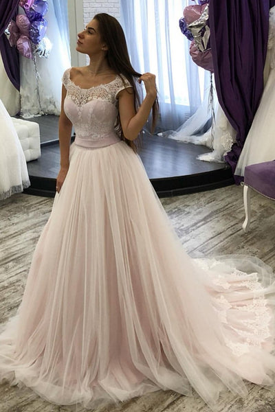 blush colored wedding dresses